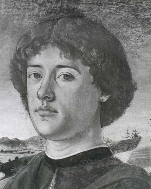 The Metropolitan Museum of Art — Tucci Biagio di Antonio - sec. XV - Ritratto di giovane uomo — particolare, volto
